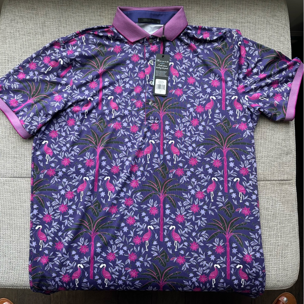 Men’s Greyson golf shirt. Dry fit material - never worn - brand new with tags!